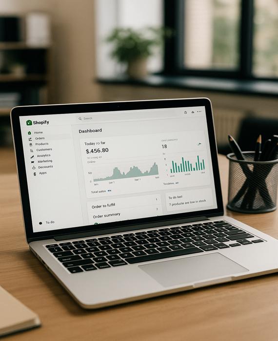 Shopify platformunda uzman desteğiyle verimli bir e-ticaret yönetimi.